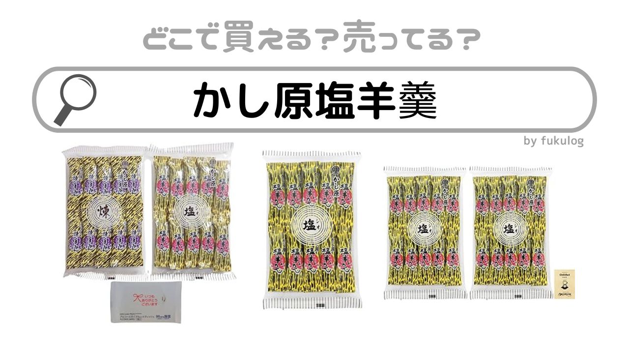 かし原の塩羊羹はどこで売ってる？ヨドバシ？スーパー？販売店はここ！